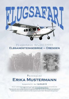 Flugsafari S&auml;chsische Schweiz und Dresden - ca. 60 min.