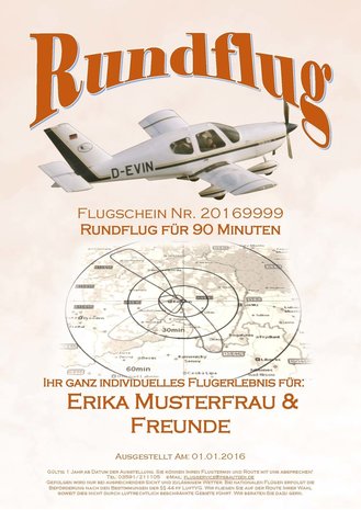 Rundflug bis 3 Personen